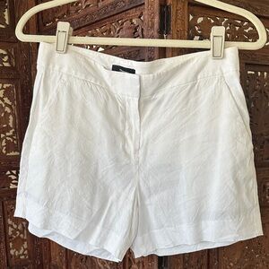Theory White Women's Linen Shorts